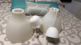 2 Lámparas de Techo Blancas IKEA