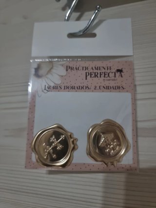 Set de 2 Sellos de Imitación Lacre Dorados