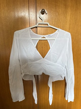Camisa Blanca Stradivarius Talla S