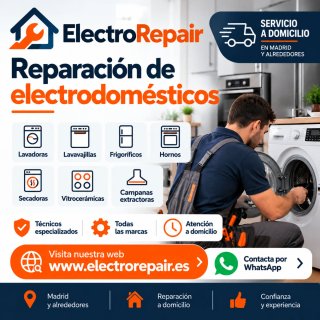 Reparación de electrodomésticos a domicilio