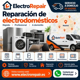 Reparación de electrodomésticos a domicilio