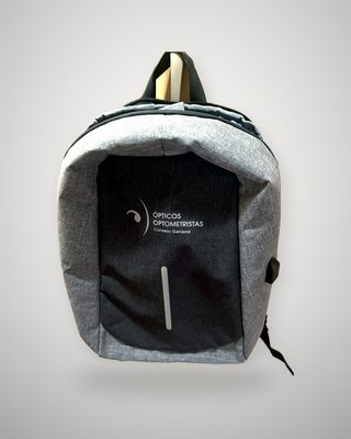 Mochila antirrobo gris con puerto USB