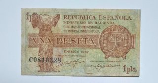 1 Peseta 1937 República serie C081