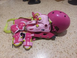 Set de Patines Oxelo con Casco y Protecciones