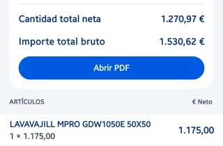 Lavavajillas Profesional GDW1050E 50x50
