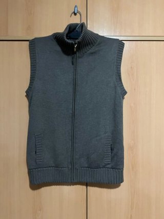 Chaleco de punto Massimo Dutti gris