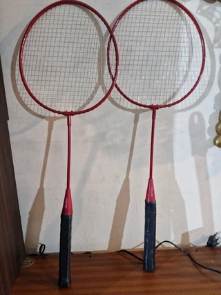 Set de 2 Raquetas de Bádminton Rojas