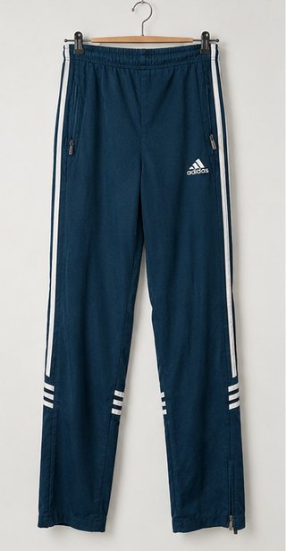 Adidas Vintage Track Pants Navy Blue White Stripes