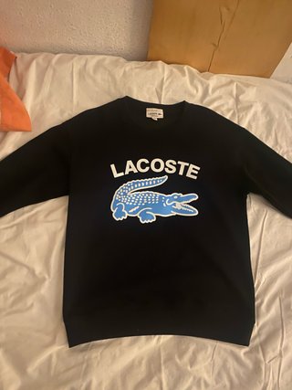 Jersey Lacoste Negro con Logo Azul