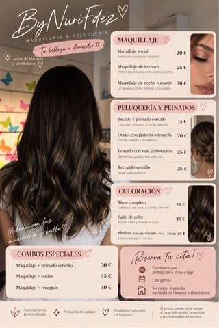 Servicios de Peluquería y Maquillaje a Domicilio