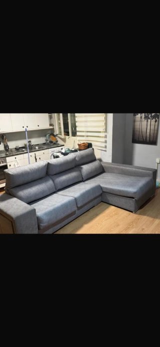 Sofá Gris de Tela