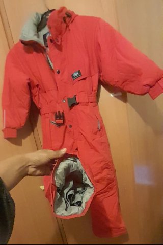 Mono de esquí infantil rojo 114 cm