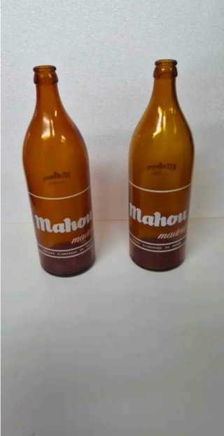 2 Bottiglie Vintage Mahou Vuote