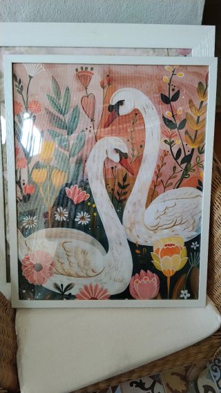 Cuadro Decorativo con Cisnes