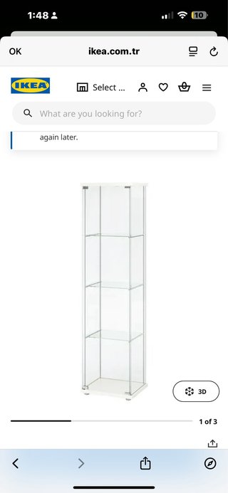 Vitrina IKEA de Cristal