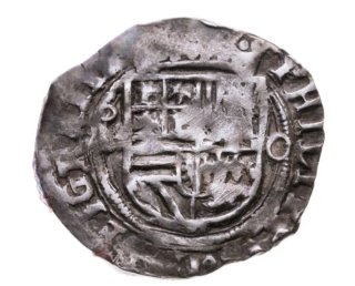 Moneda antigua México Felipe II
