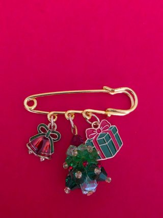 Broche de Navidad con Abalorios