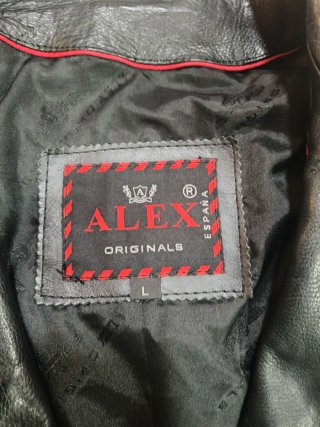 Chaqueta de cuero negra Alex Originals