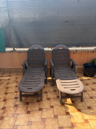 Set de 2 Hamacas Tumbonas Marrones