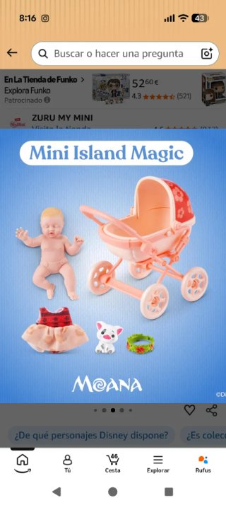 Bola carrito bebe Moana