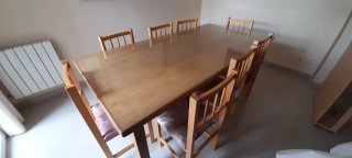Conjunto de mesa y 8 sillas