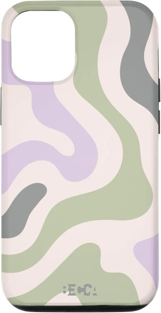 Funda Carcasa para iPhone 13 Verde Salvia Retro