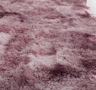 Alfombra de Pelo Largo Rosa