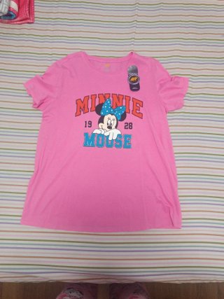 Camiseta Minnie Mouse Rosa Talla XL