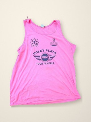 Camiseta de tirantes rosa flúor Voley Playa, L
