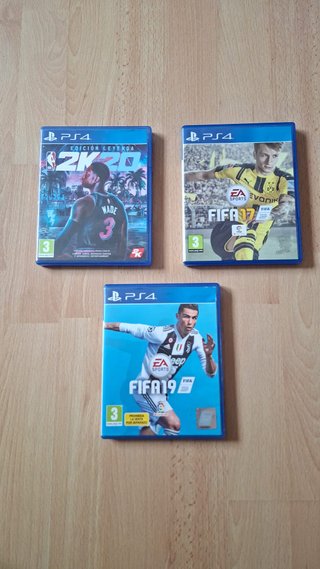Lote 3 juegos PS4: NBA 2K20 Leyenda + FIFA 17 y 19