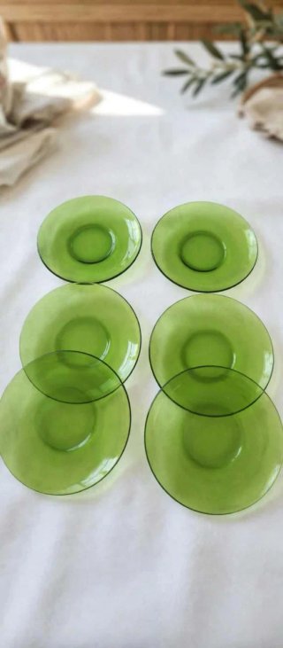 Set de 6 Platos Duralex Verdes