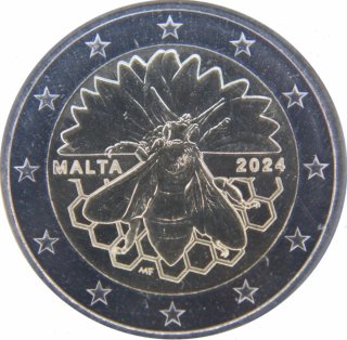 Moneda 2 Euros Malta 2024 Abeja