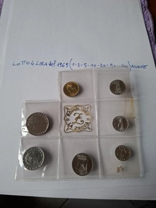 Lotto monete Lira 1969 Zecca di Roma