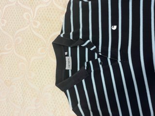 Polo Carhartt Negro a Rayas