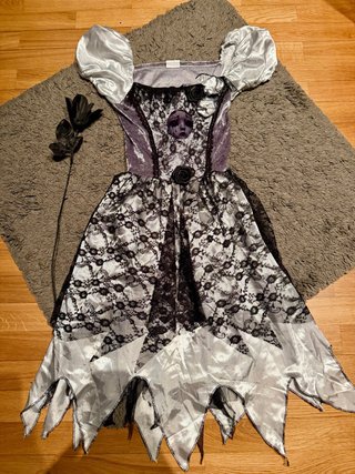 Disfraz de Novia Halloween.Talla 10-12 años