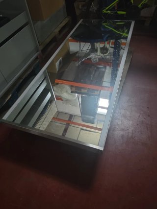 Espejo con luz rectangular