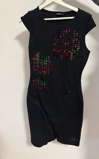 Vestido Desigual Negro Talla S