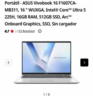 Portátil ASUS Vivobook 16 16GB RAM 512GB SSD