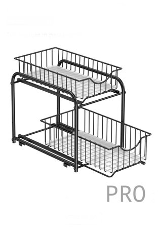 Organizador de cocina, estante extraíble de 2 niveles