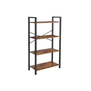 Estantería y librería de acero de 4 baldas, 120 cm