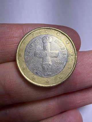 Moneda 1 Euro Chipre 2008 Ídolo de Pomos