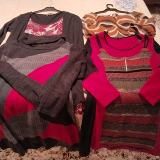 Lote de 4 vestidos de invierno manga larga