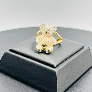 ANILLO OSO CON CIRCONITAS ROSA