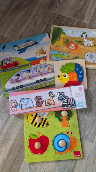 Pack de 4 Puzzles Infantiles de Madera