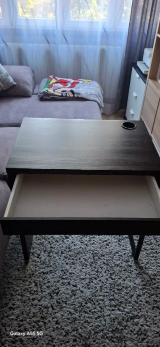 Mesa Auxiliar Negra con Cajón dos mesas