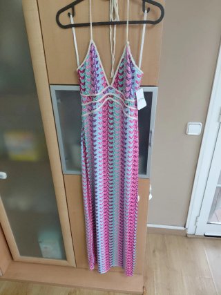 Vestido Largo de Licra Multicolor S/M