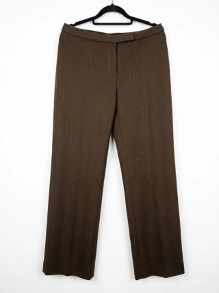 Pantaloni classici marroni gamba dritta