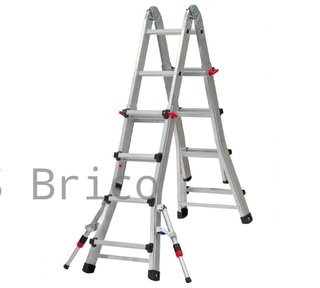Escalera Telescópica Aluminio 6+6 Peldaños Teleflex
