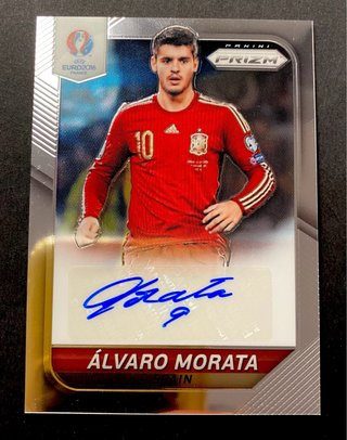Cromo Panini Prizm Álvaro Morata Euro 2016 Autogra