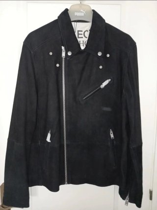 Chaqueta de Piel Selected Homme Negra